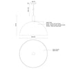 Archibald 24-in White With Gold Detail 1 Light Pendant