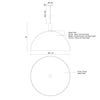 Archibald 32-in White With Gold Detail 1 Light Pendant