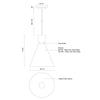 Vanderbilt 10-in White With Gold Detail 1 Light Pendant