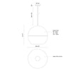 Lucas 24-in Black 1 Light Pendant