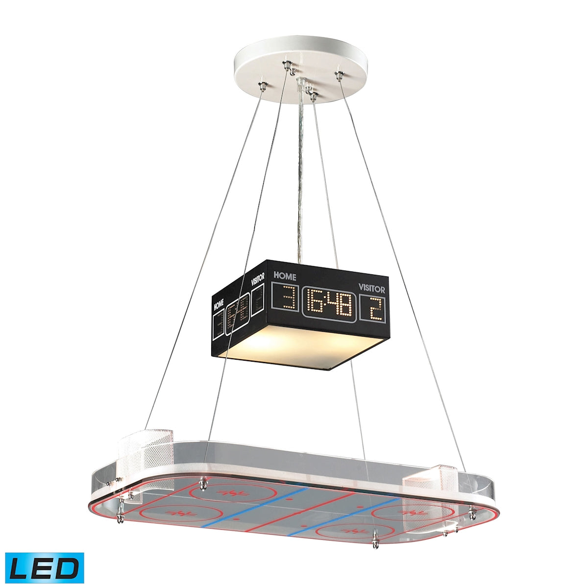 Novelty 22'' Wide 2-Light Linear Chandelier - Silver - Includes LED Bulb