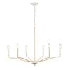 Breezeway 30'' Wide 6-Light Chandelier - White Coral