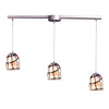 Rapture 36'' Wide 3-Light Multi Pendant - Satin Nickel and Ivory