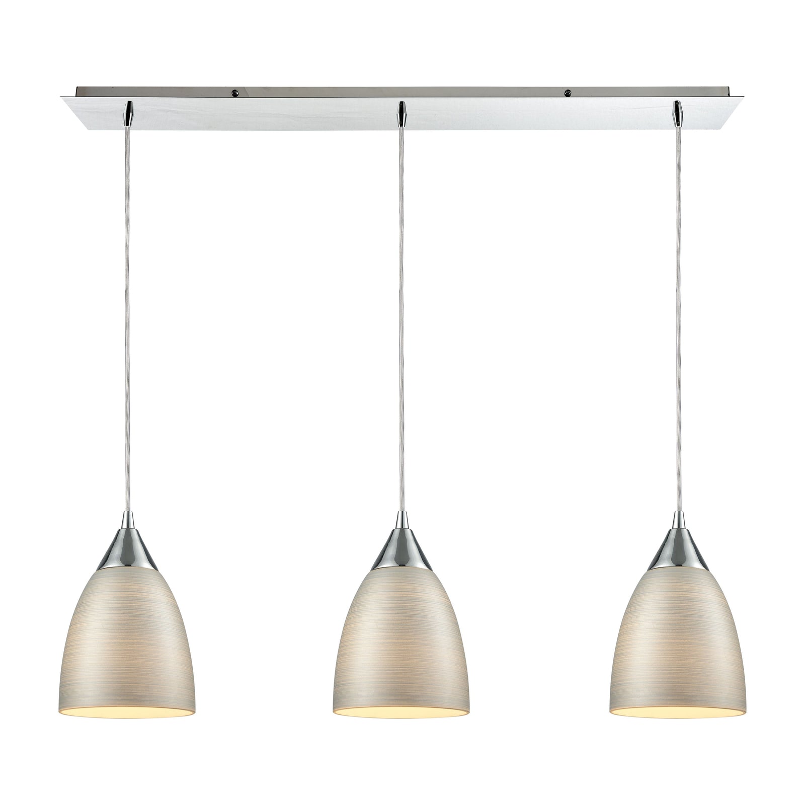 Merida 36'' Wide 3-Light Linear Pendant - Polished Chrome