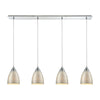 Merida 46'' Wide 4-Light Linear Pendant - Polished Chrome