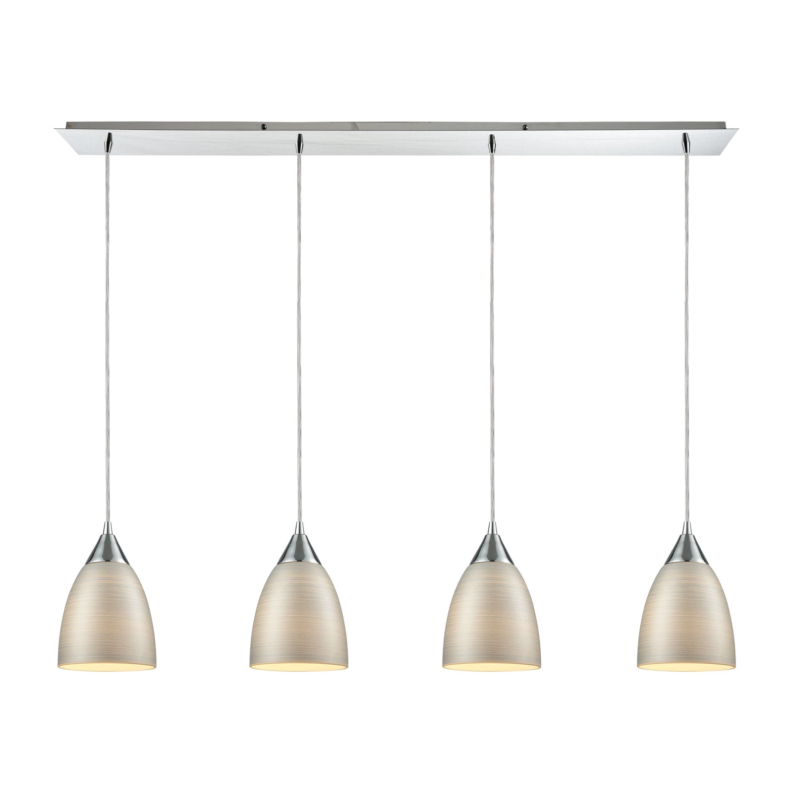 Merida 46'' Wide 4-Light Linear Pendant - Polished Chrome