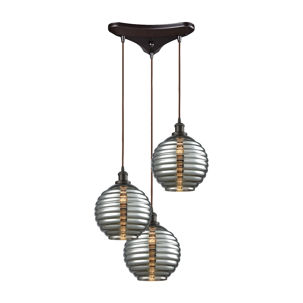Ridley 10'' Wide 1-Light Triangle Pendant - Oil Rubbed Bronze