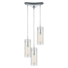 Swirl 12'' Wide 3-Light Pendant - Polished Chrome