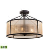 Diffusion 18'' Wide 3-Light Semi Flush Mount - Oil Rubbed Bronze