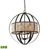 Diffusion 24'' Wide 4-Light Chandelier - Oil Rubbed Bronze - Includes LED Bulb