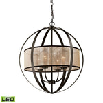 Diffusion 24'' Wide 4-Light Chandelier - Oil Rubbed Bronze - Includes LED Bulb