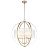 Diffusion 24'' Wide 4-Light Chandelier - Aged Silver