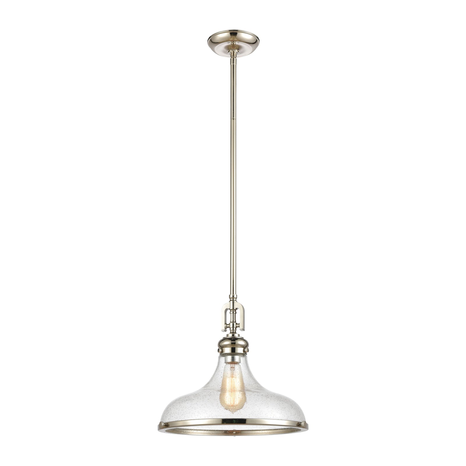 Rutherford 15'' Wide 1-Light Pendant - Polished Nickel