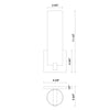 Elizabeth 12-in Black LED Wall Sconce