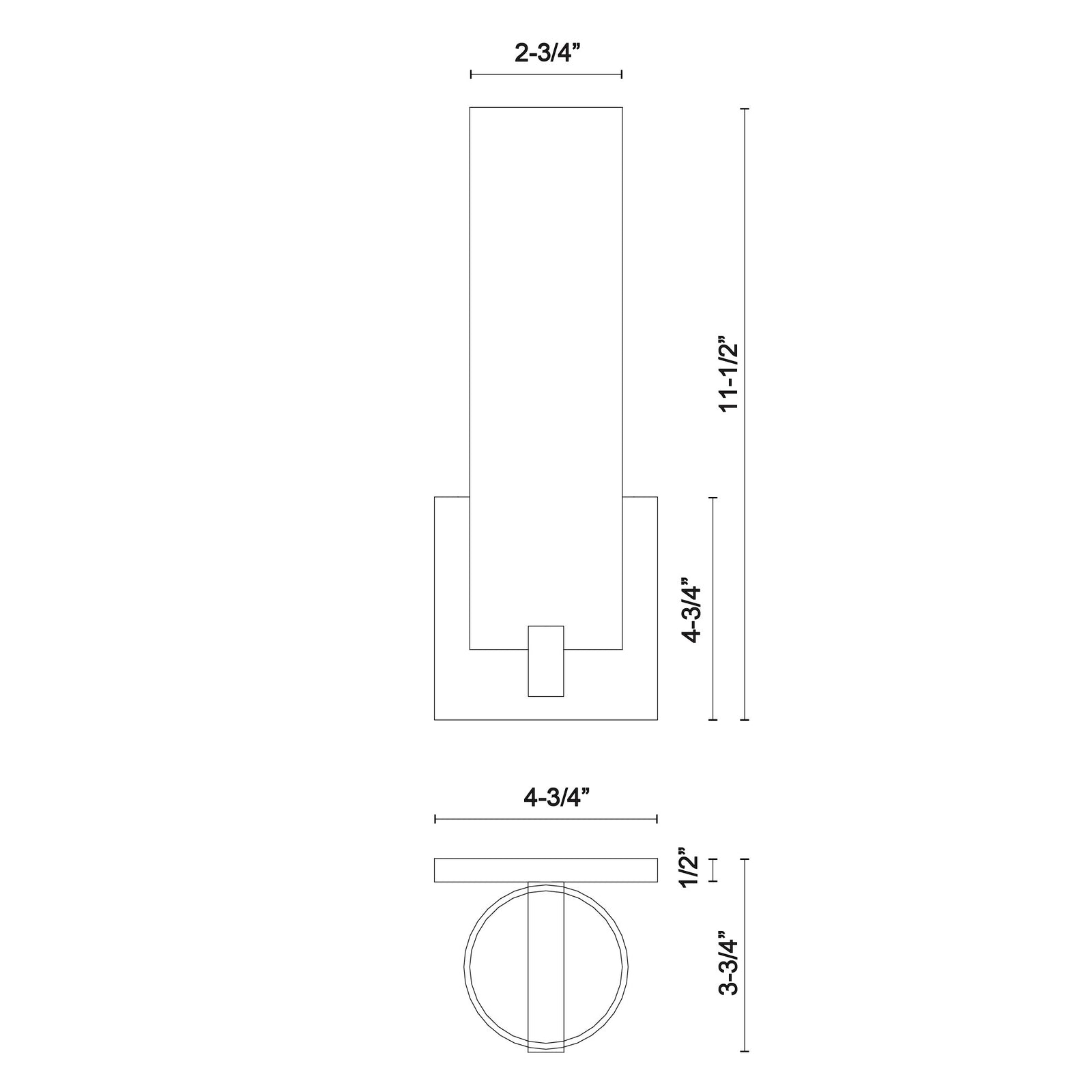 Elizabeth 12-in Black LED Wall Sconce