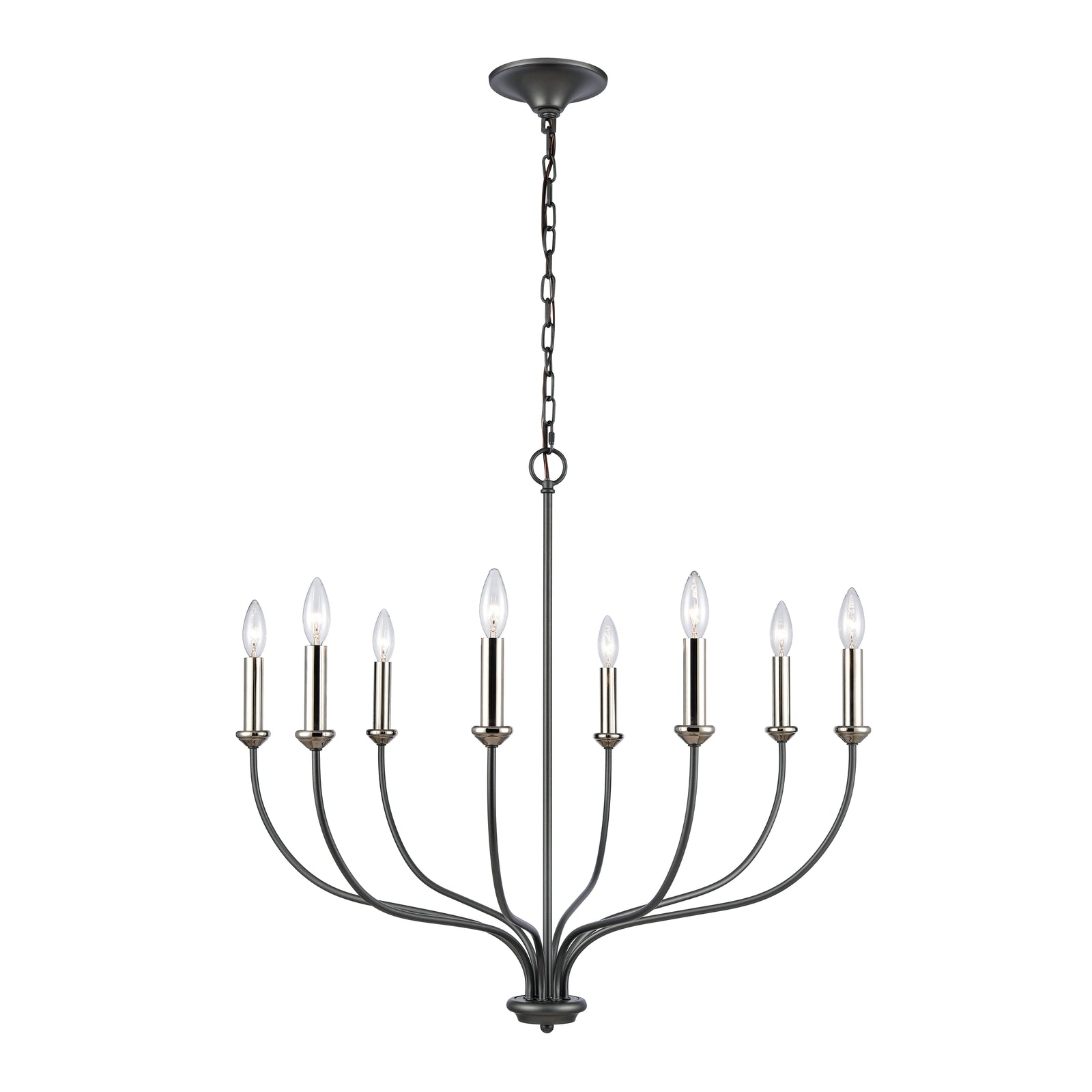 Madeline 32.5'' Wide 8-Light Chandelier - Dark Gray
