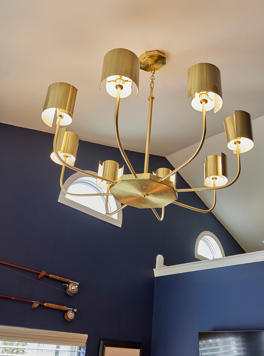 Castle Yard Chandelier - Brass