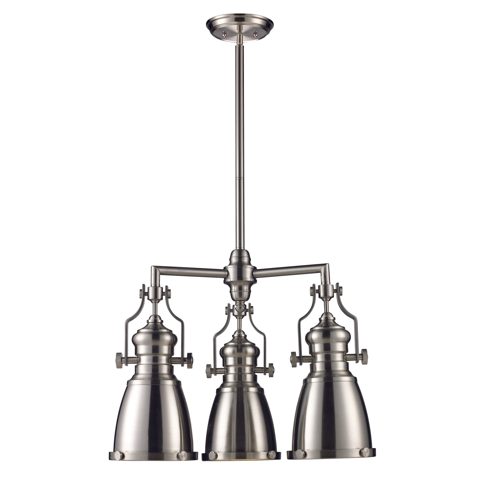 Chadwick 22'' Wide 3-Light Chandelier - Satin Nickel