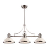 Chadwick 47'' Wide 3-Light Linear Chandelier - Polished Nickel