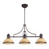 Chadwick 47'' Wide 3-Light Linear Chandelier - Oiled Bronze