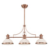 Chadwick 47'' Wide 3-Light Linear Chandelier - Antique Copper