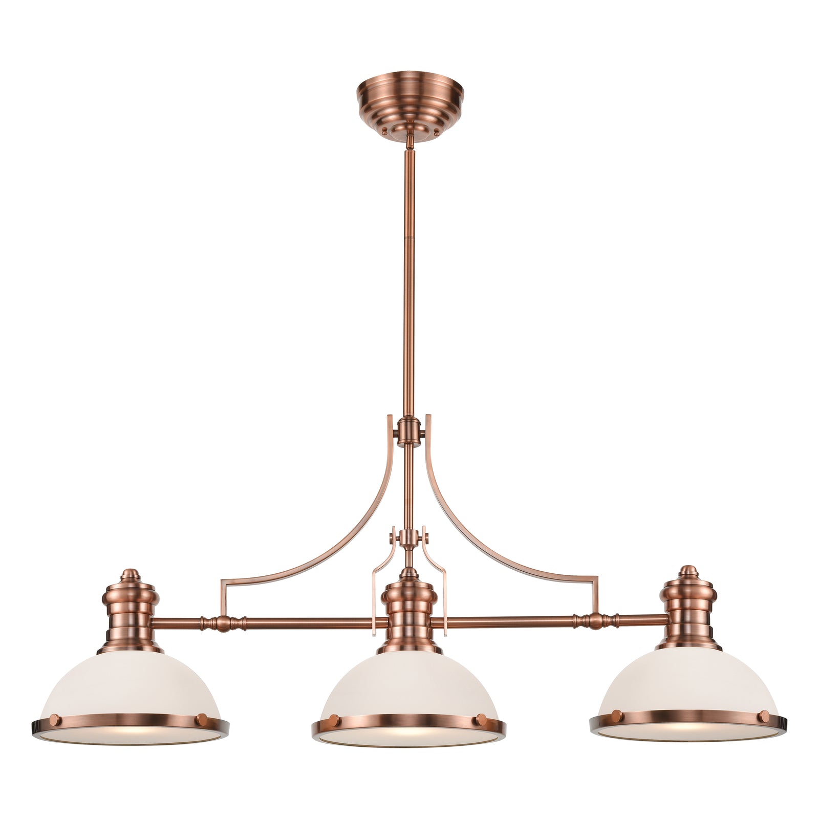 Chadwick 47'' Wide 3-Light Linear Chandelier - Antique Copper