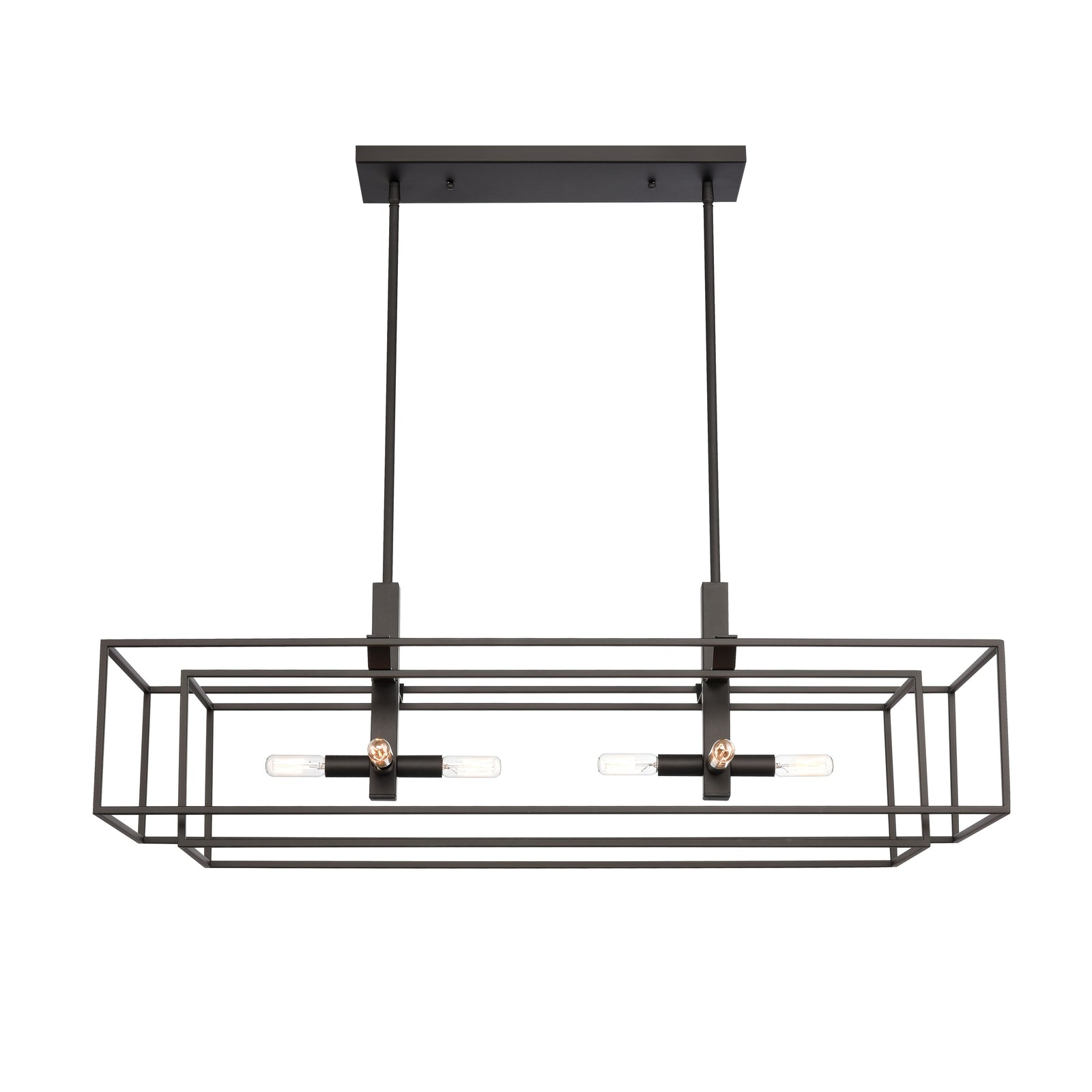 Kinsley 38'' Wide 8-Light Linear Chandelier - Oil Rubbed Bronze