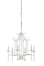 Bamboo Chandelier - White