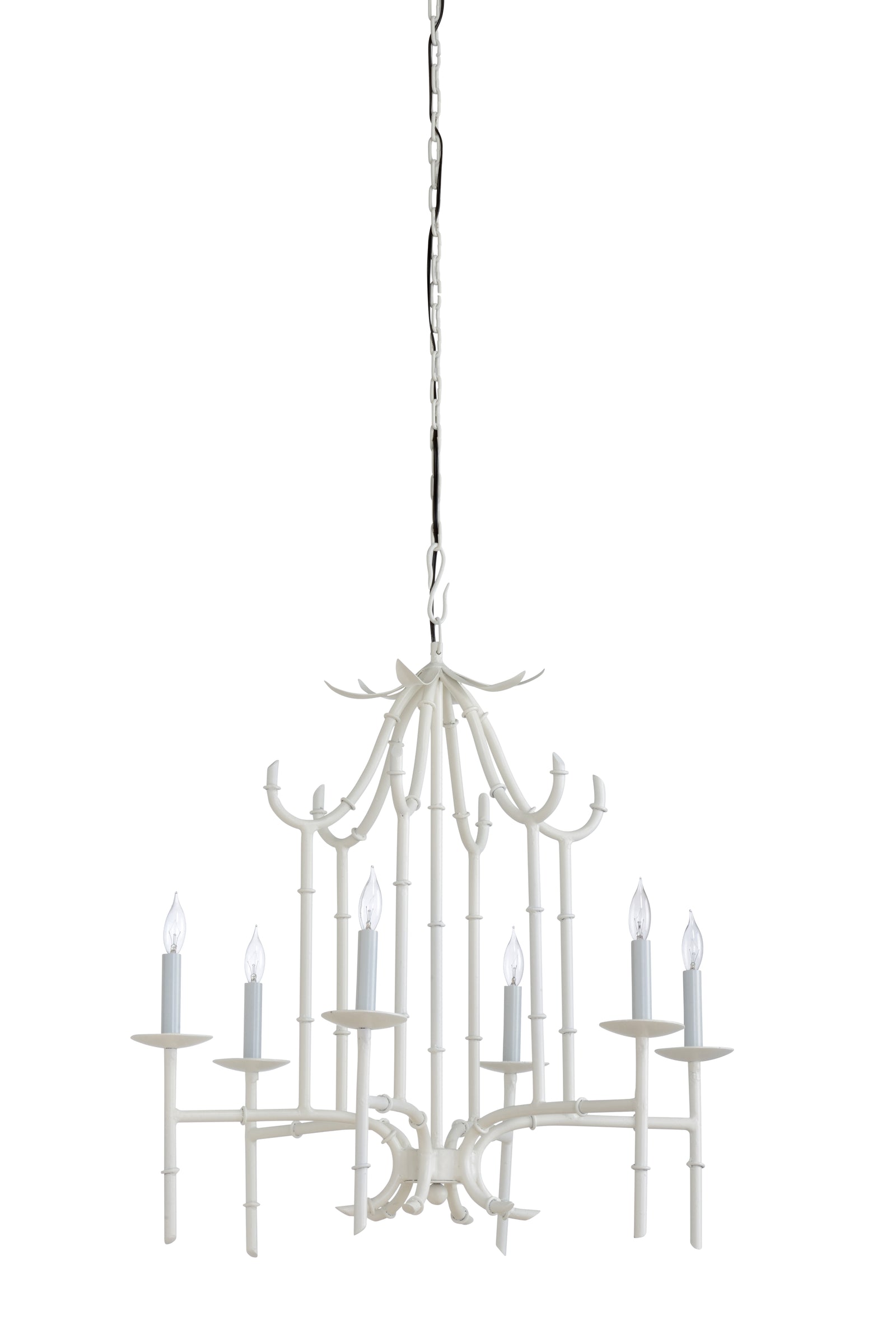 Bamboo Chandelier - White