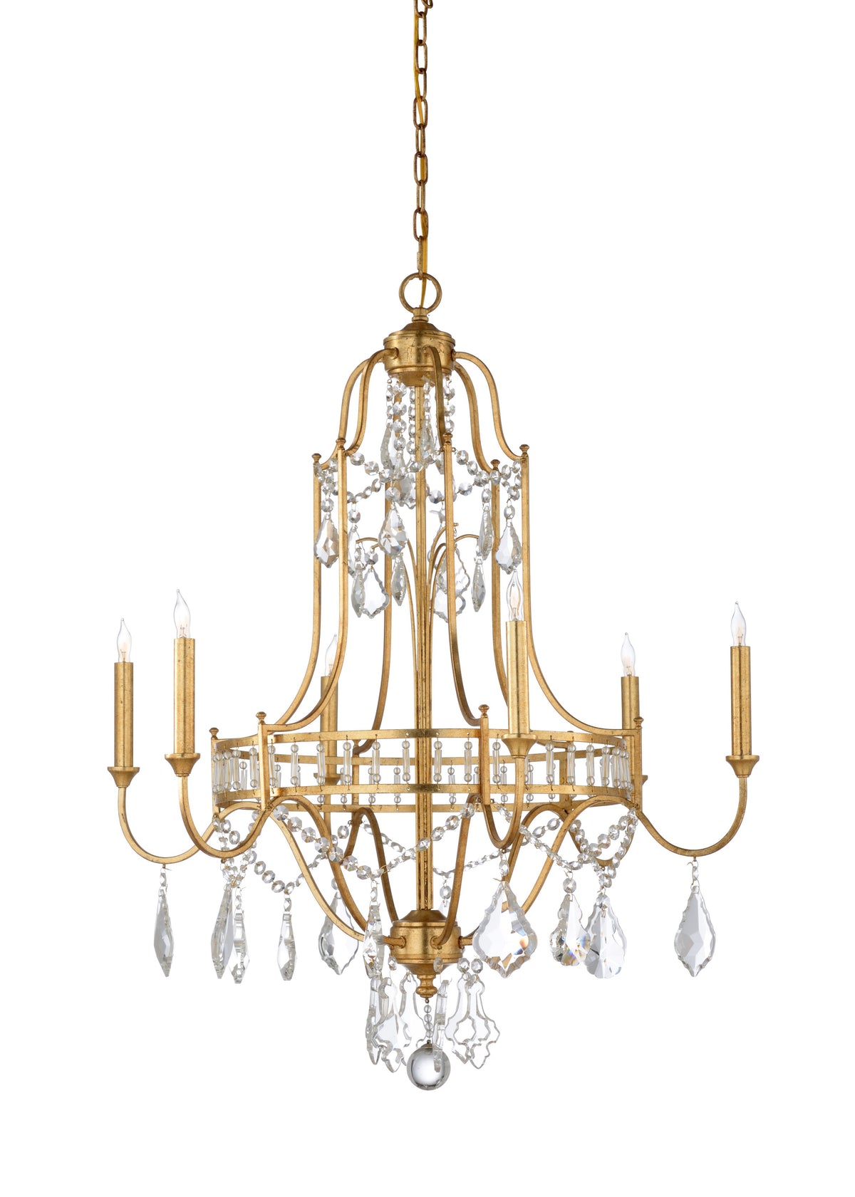 Buckhead Small Chandelier - Gold