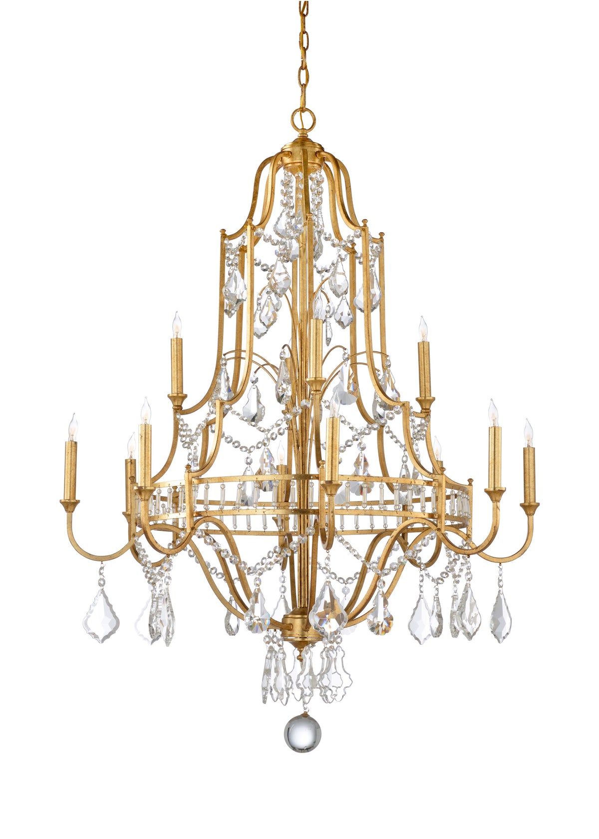 Buckhead Large Chandelier - Gold