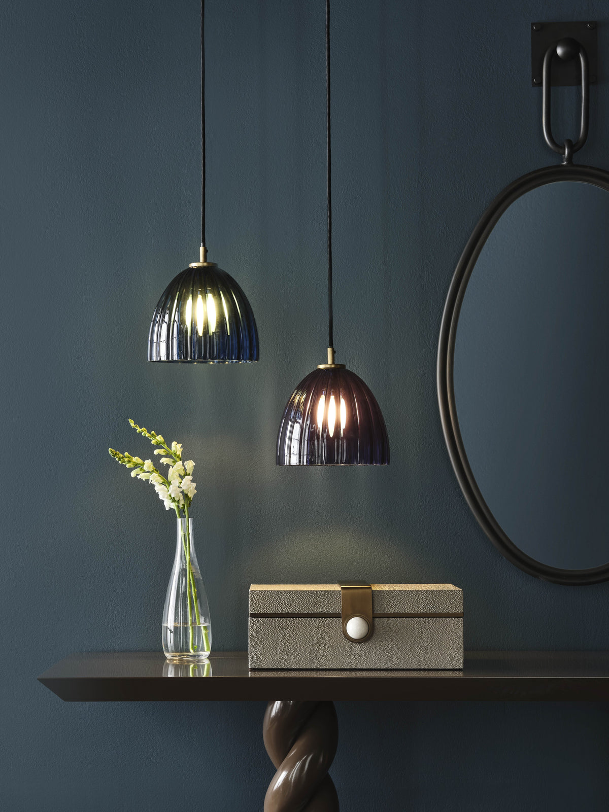 Caterina Single Pendant - Blue Avio