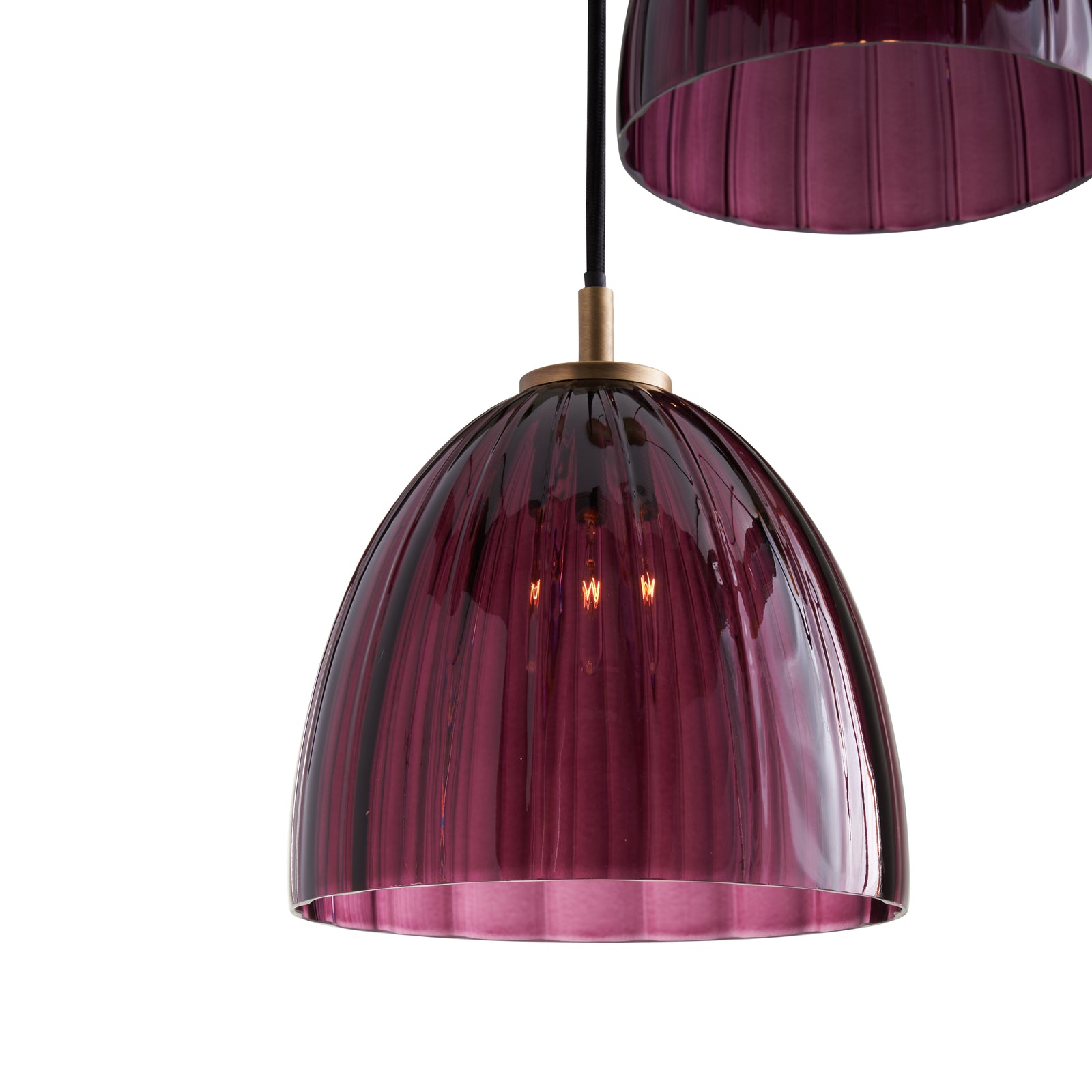 Caterina Triple Pendant - Aubergine
