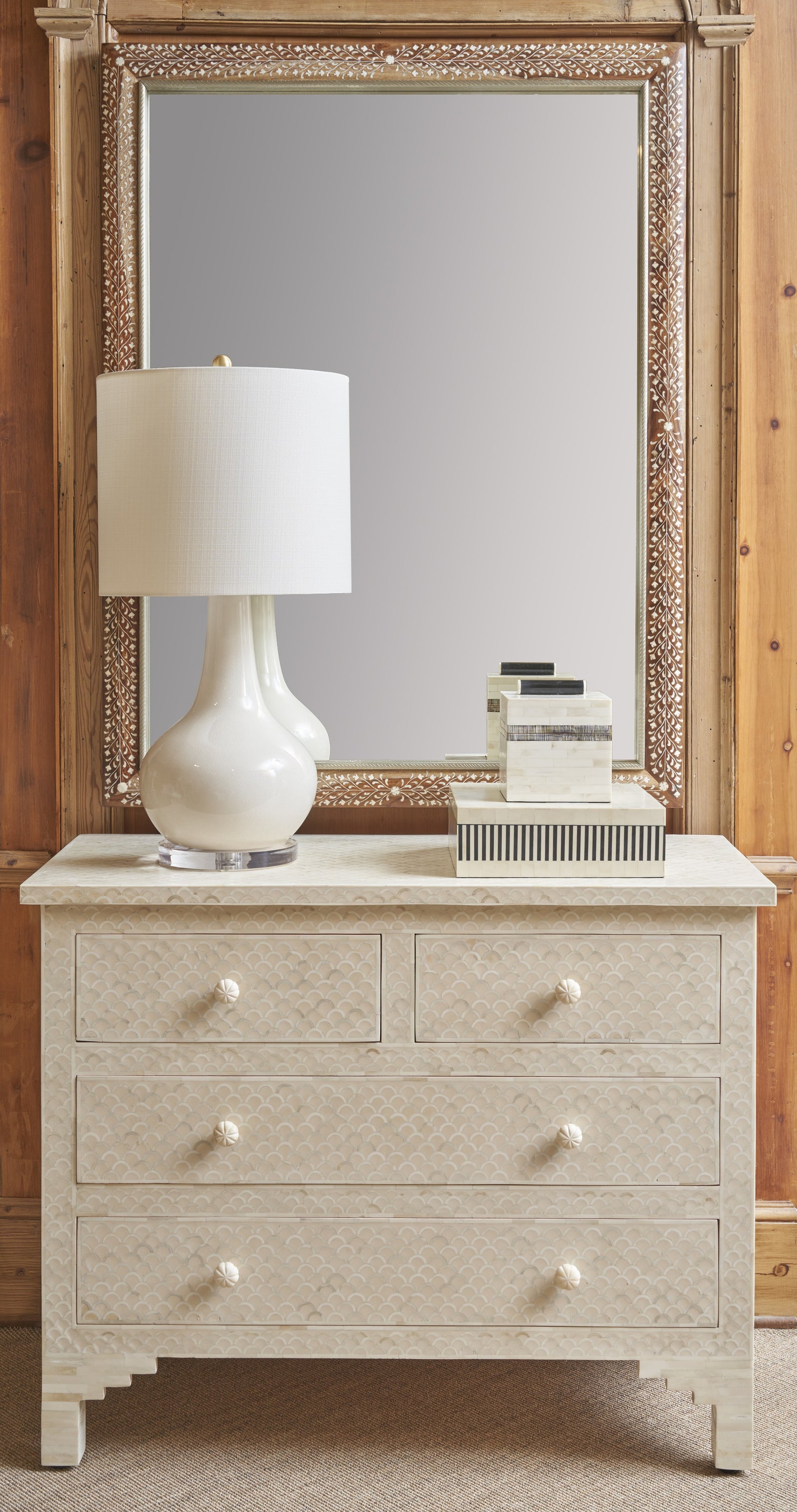 Charles Vase Lamp - Cream