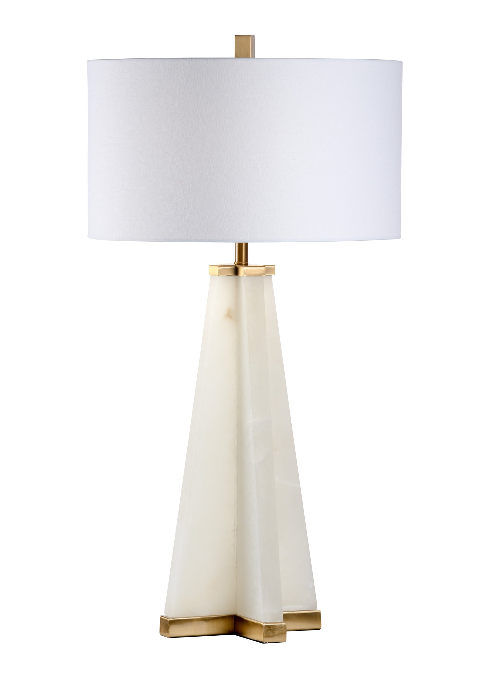 Alabaster Pyramid Lamp
