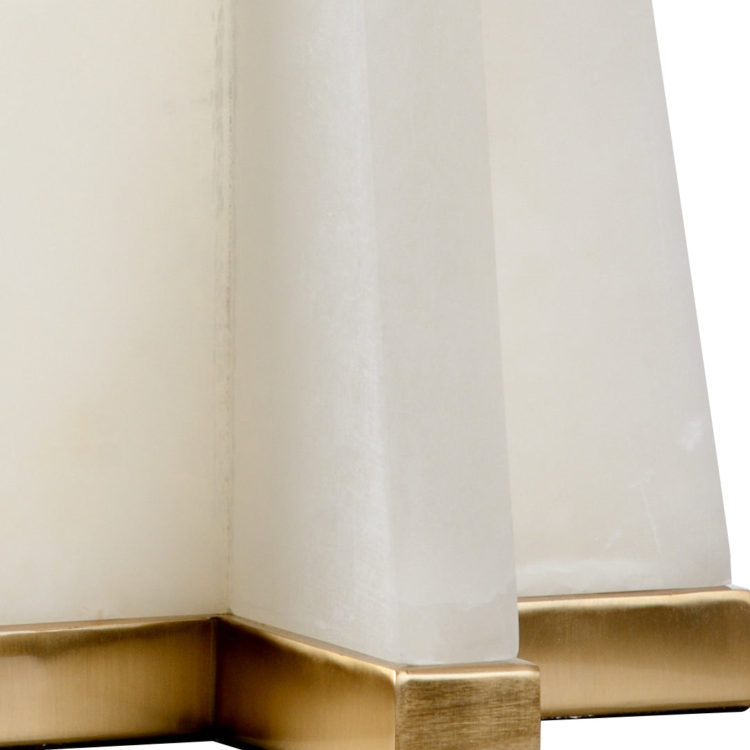Alabaster Pyramid Lamp