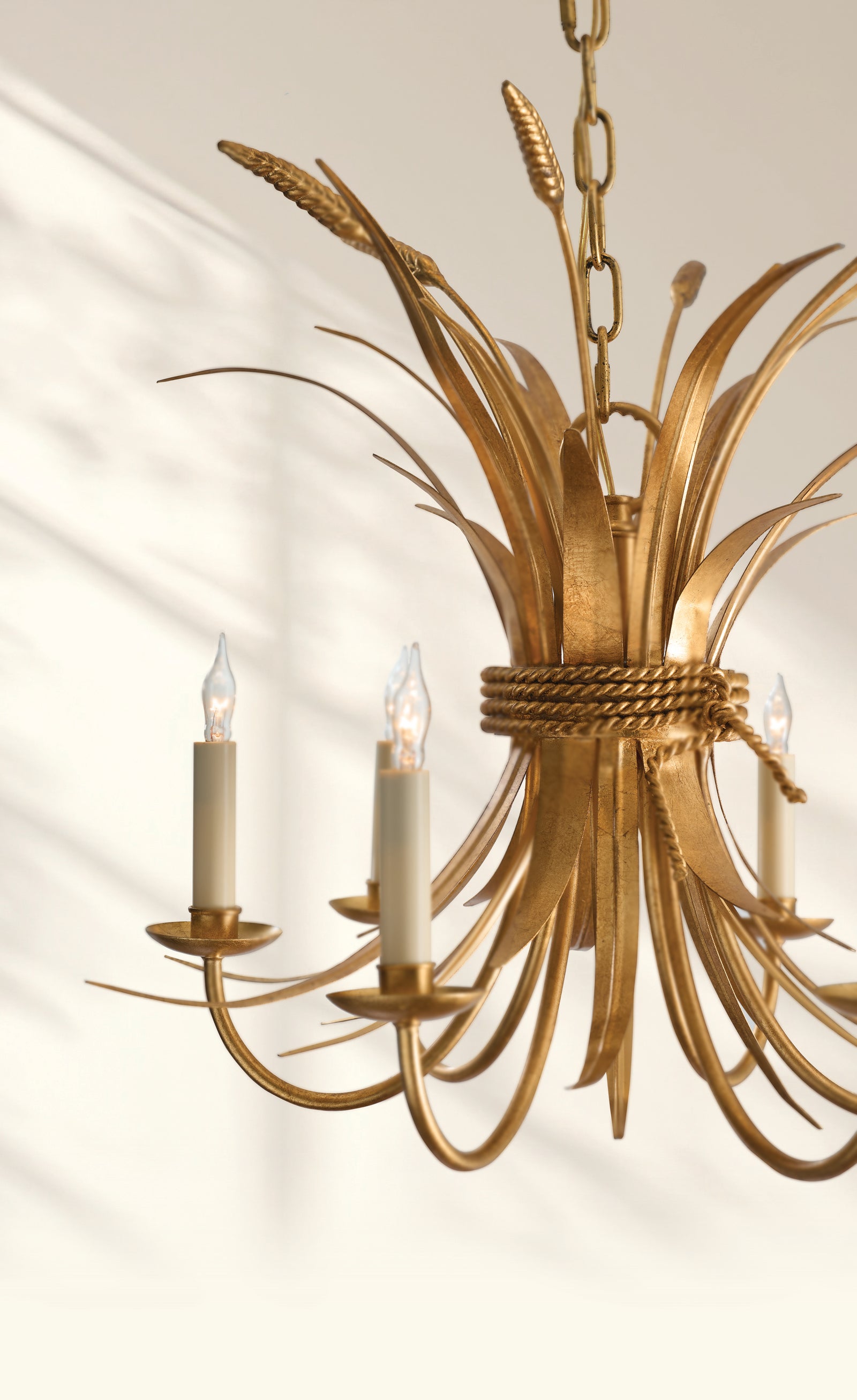 Wheat Chandelier - Gold