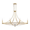 Noura 46.5'' Wide 6-Light Linear Chandelier - Champagne Gold