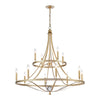 Noura 40'' Wide 12-Light Chandelier - Champagne Gold