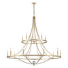 Noura 60'' Wide 15-Light Chandelier - Champagne Gold