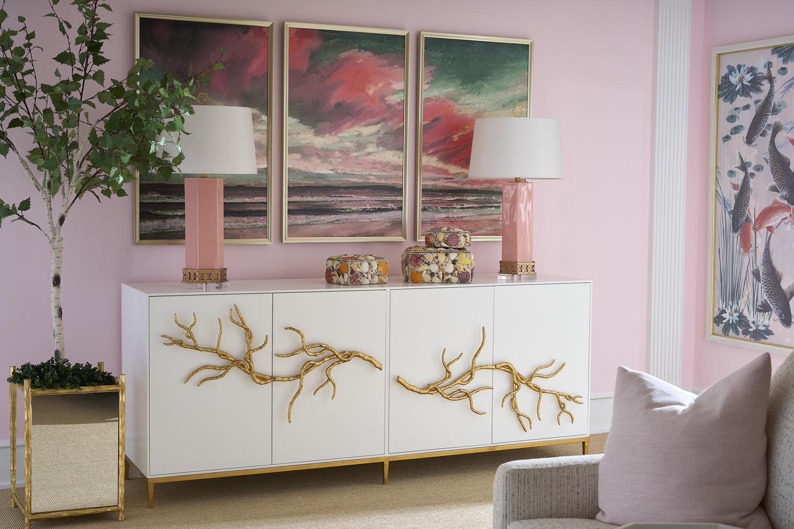 Miriam Table Lamp - Coral
