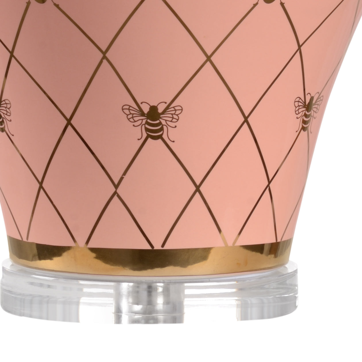 Ginger Jar Lamp - Coral