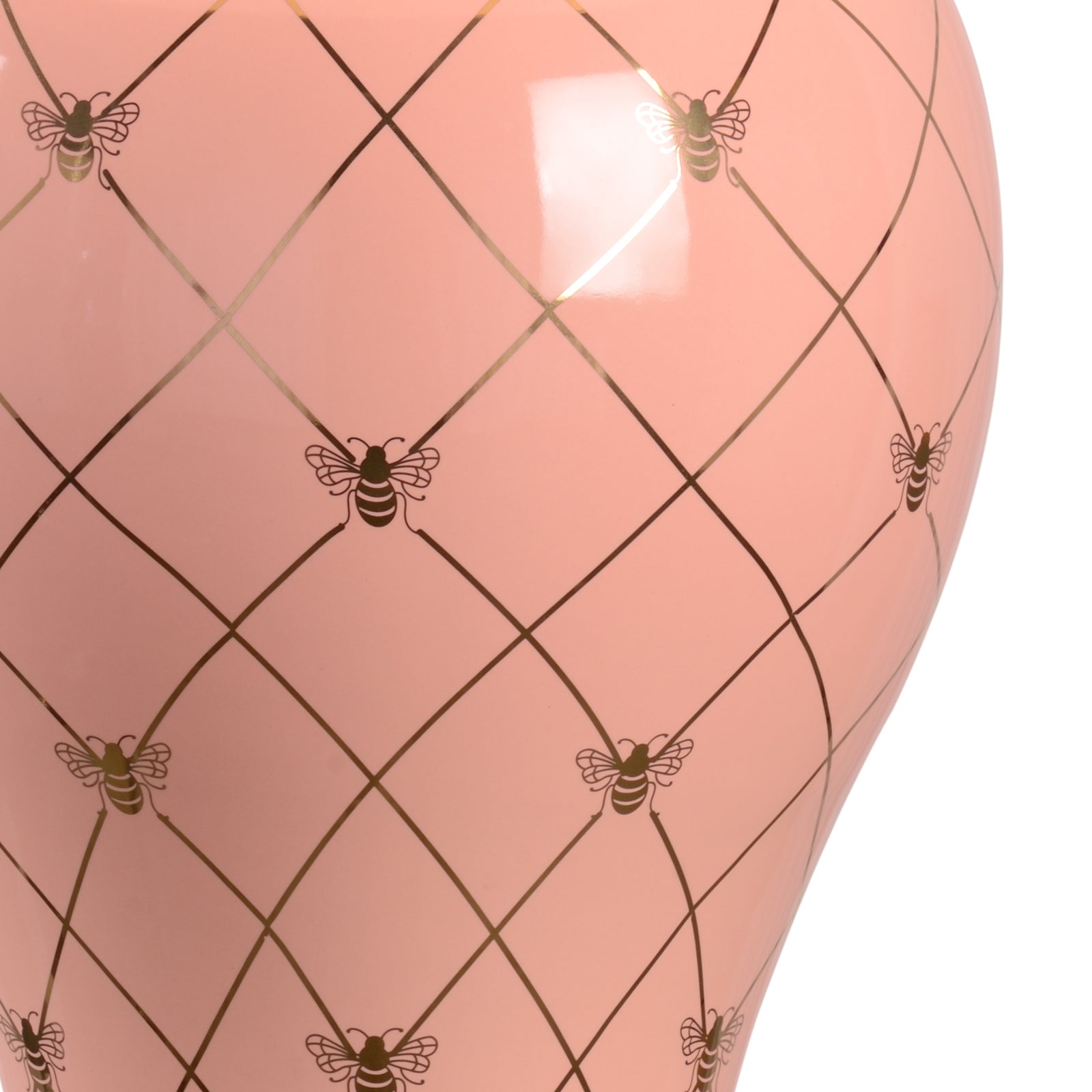 Ginger Jar Lamp - Coral