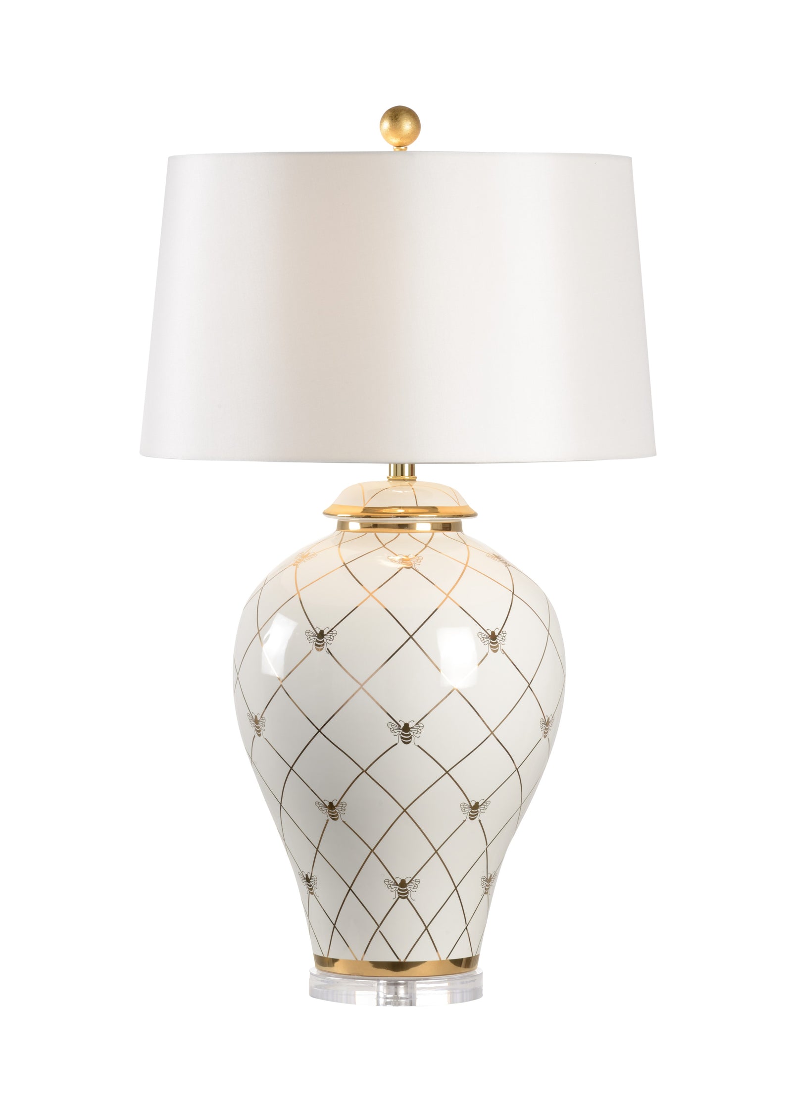 Ginger Jar Lamp - White