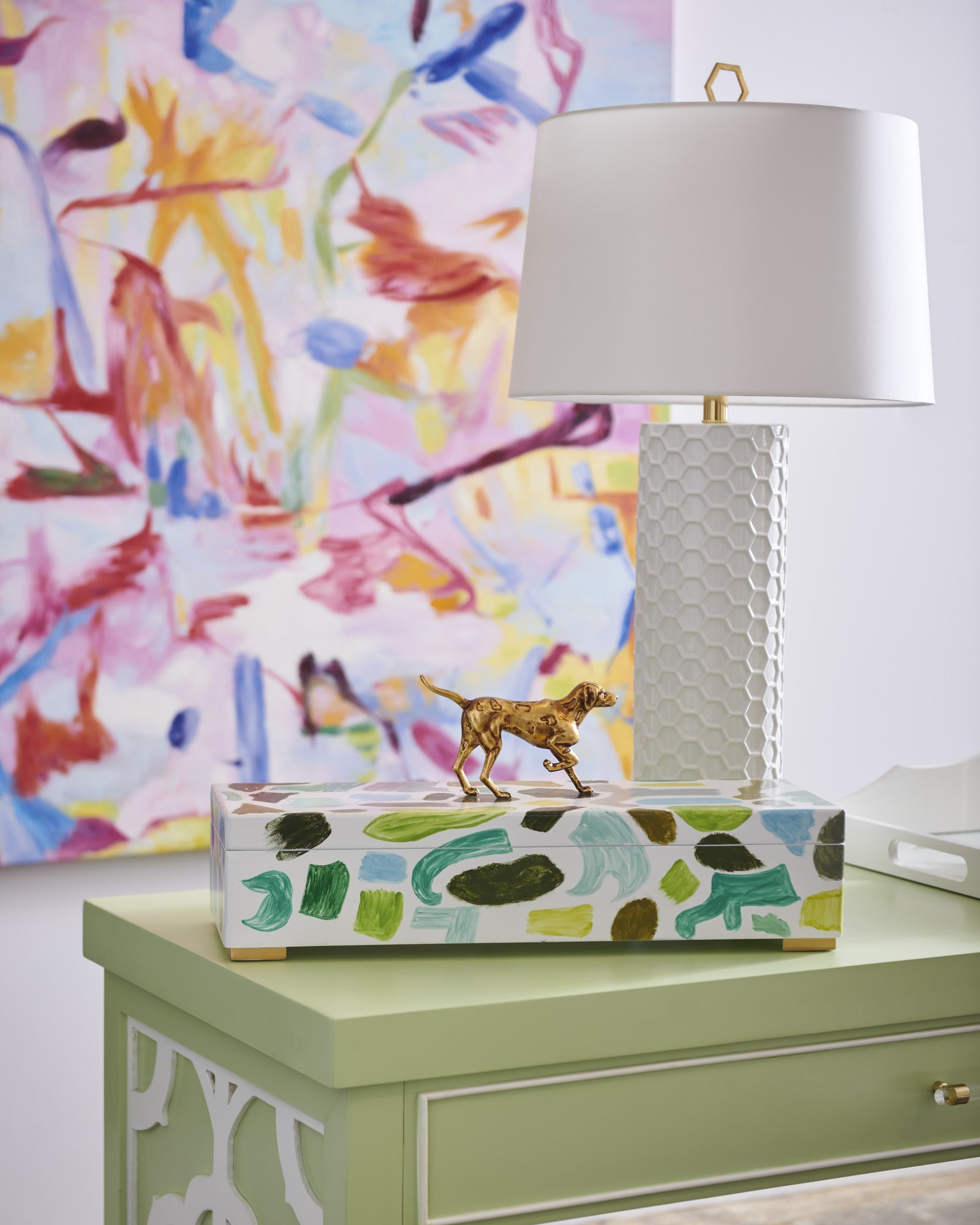 April Honeycomb Lamp - White