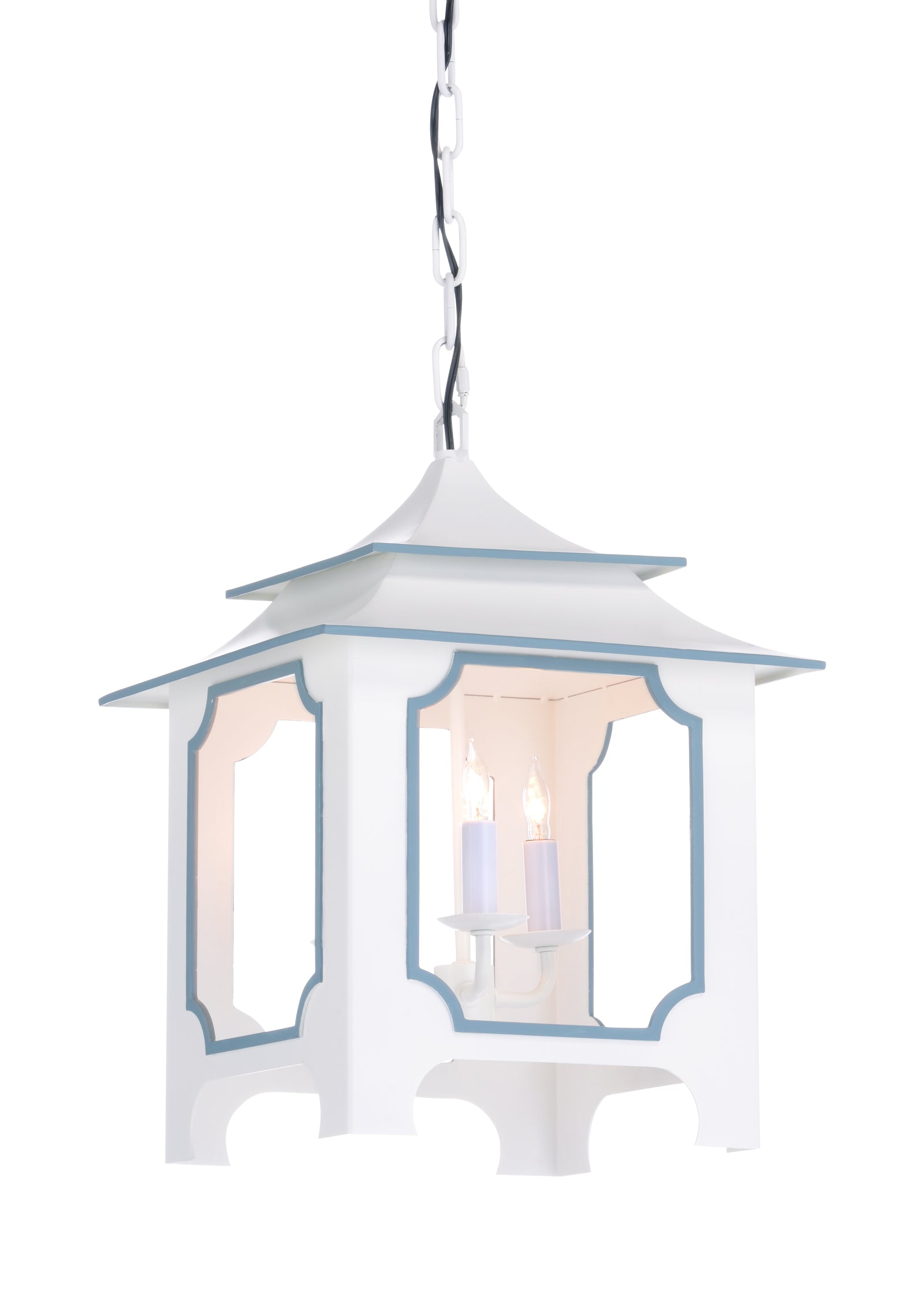 Tole Pagoda Lantern (Sm) - White