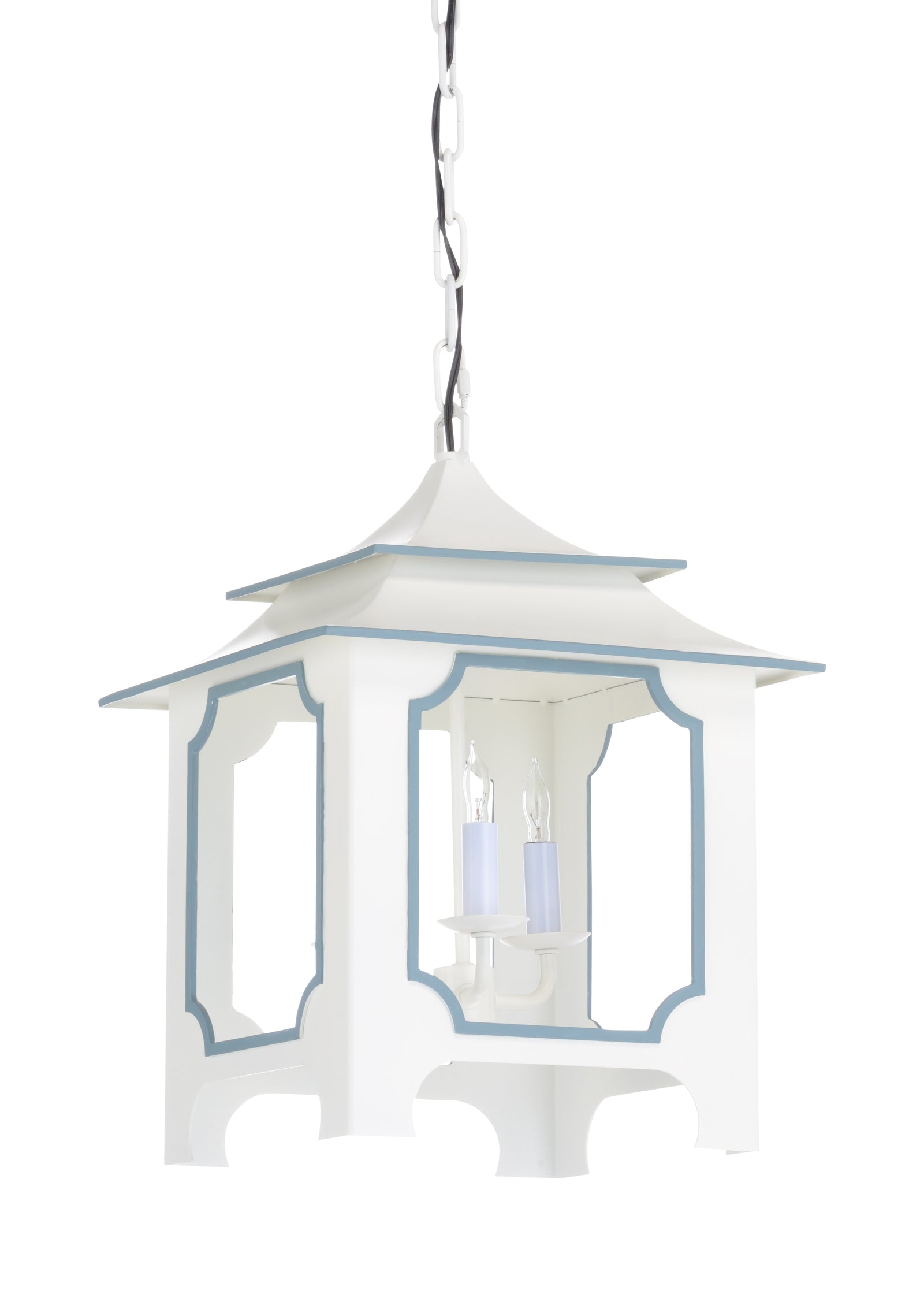 Tole Pagoda Lantern (Sm) - White