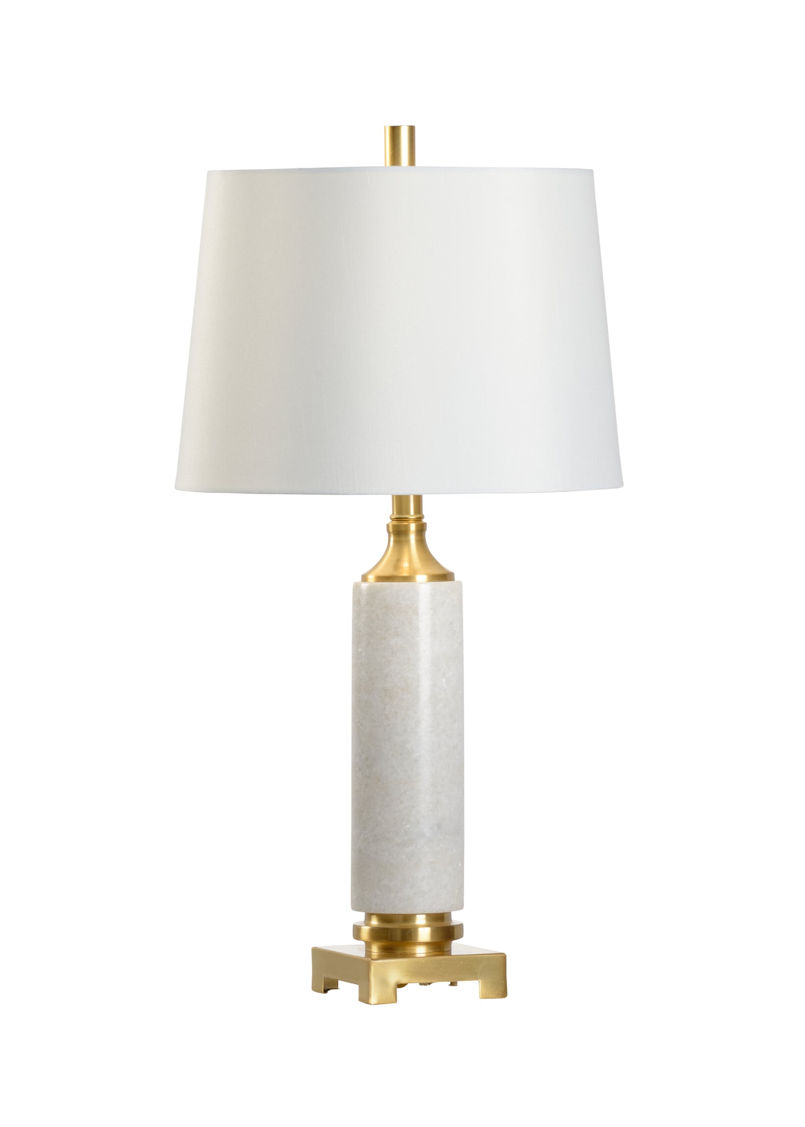 Round White Crosby Lamp