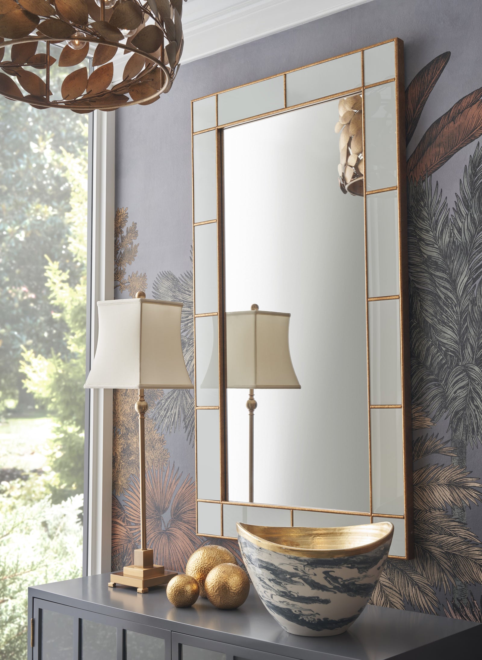 Ficus Round Chandelier - Gold
