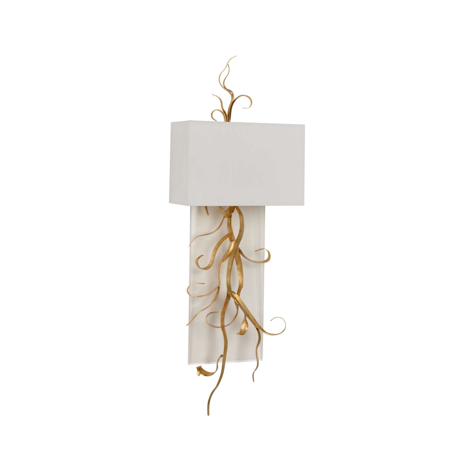 Curling Leaves Sconce w/ Acrylic